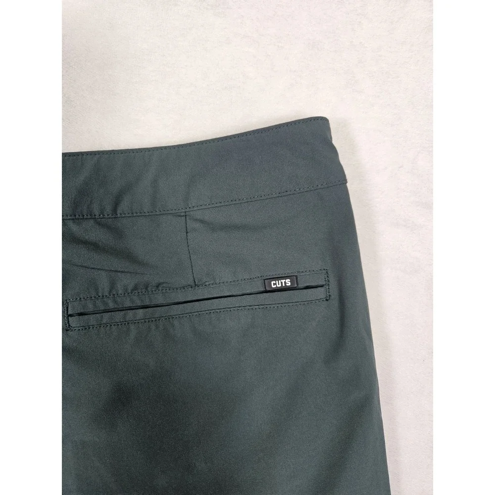 Cuts Shorts Mens‎ 34 Green AO Hybrid Quick Dry Slim Fit Chino Pockets - Picture 6 of 10